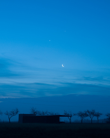 Moon, Venus, and Jupiter